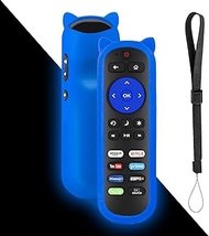 Yimaut Remote for Onn Roku/Westinghouse Roku TV Remote, Only for Onn/Westinghouse 24" 32" 42" 43" 40" 50" 55" 58" 60" 65" 70" 75" Smart Roku TV wr Anti-Lost Remote Cover, Glow in Dark-Blue