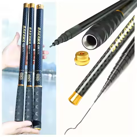 Stream Fishing Rod High-quality Carbon Shrink 45cm Travel Portable Ultra-light 3.6M 4.5M 5.4M 6.3m 7