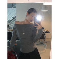 HRG STYLE | เสื้อยืดแขนสั้นคอเอียงหนึ่งข้าง