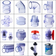 GK 1pc 20~63mm High Quality Transparent U PVC Pipe Connectors Fish Tank Aquarium Drainage Water Pipe