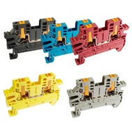 10Pcs/lot PTV2.5 DIN Rail Terminal Block Side Entry Push-in Connection 2.5mm2 12AWG Cable Wiring Ele