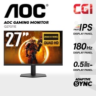 AOC 27" Q27G11E Fast IPS QHD HDR10 Adaptive Sync 180Hz 0,5ms Frameless E-Sports Gaming Monitor