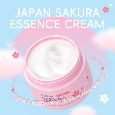 Laikou Sakura Essence Face Cream Anti-aging Remove Wrinkles Rich Cream Moisturizing Facial Serum Day