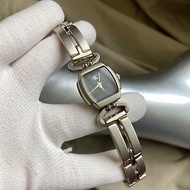 CK Calvin Klein 霧銀灰金屬感 錶盤印ck字樣 立體鏡面 古董錶