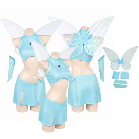 Bloom Cosplay Costume Winx Cartoon Fairy 2025 Club Women Vest Skirt Elf Wing Gloves Outfits Hallowee