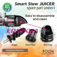SPARE PART BOLDe SLOW JUICER UNION Auger Fine Filter End Cup Original Replacement Part Fix Precision