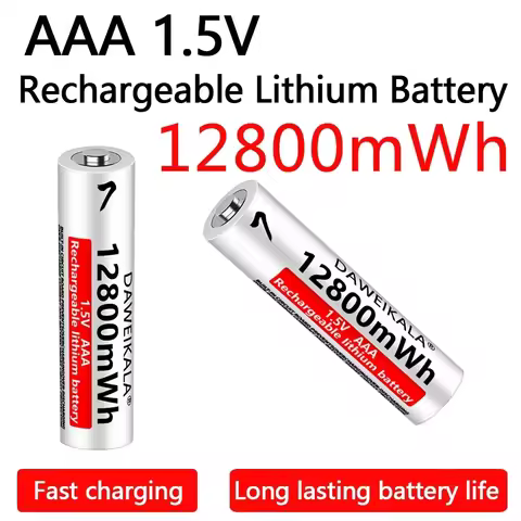 AAA 1.5V Li-Ion Rechargeable Battery AAA Lithium Batteries 12800mWh Wholesale For Mouse Flashlight F