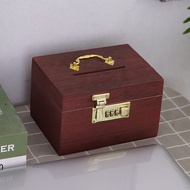 1PC Password Lock Money Box Piggy Bank Wood Money Bank Large Capacity Save Money Box Organizers for 