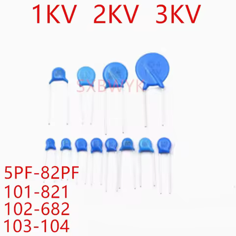 20PCS 1KV 2KV 3KV High Voltage Ceramic Capacitor 101 102 103 104 221 471 561 681 152 222 332 472 223