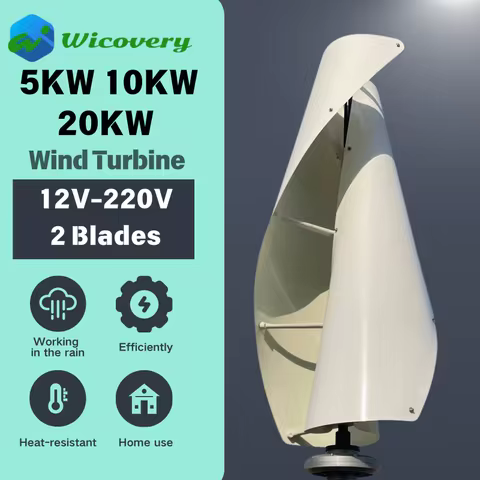 Generators Portable 20KW 10kw 5kw Vertical Levitation Axis Wind Turbine Generator with Controller MP