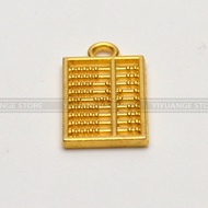 Chinese Fengshui Abacus Golden Pocket Abacus Bead Arithmetics Metal Keychain Aotomotive Keyring Ring
