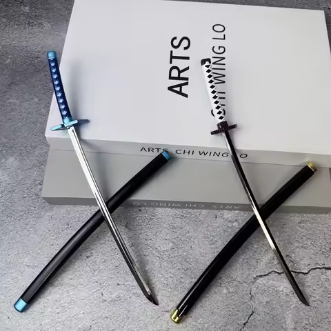 10inch Anime Bleach Katana Grimmjow Sword Fake Sword Samurai Sabre Aizen Metal Ninja Knife Blade Rea