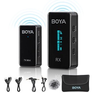 BOYA BY-XM6 S1/S2 Mini Wireless Lavalier ไมโครโฟนสำหรับ Android/Type-C iPhone iPad สมาร์ทโฟนมินิไมโค