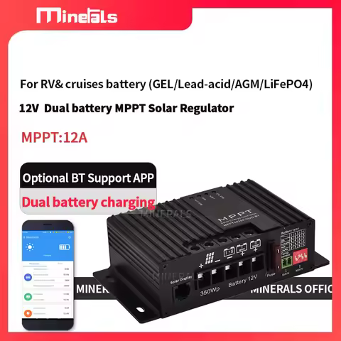 MPPT5012 12V/24V 12A Smart Solar Charging Controller MPPT 50V 12A Solar Controller