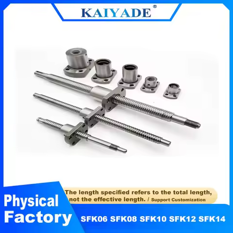 C7 Miniature Ball Screw SFK0802 SFK1002 6mm 8mm 10mm 0601 0801 0802 1002 1202 Length 100 150 200mm w