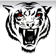 MATA MERAH Tiger sticker sticker Car Tank Cap sticker Cutting sticker Tiger sticker Cool Red Eyes