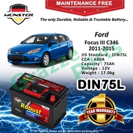 Münster Robust MF CMF DIN75 | DIN75L | 57539 (75AH) Car Battery Bateri Kereta for Ford Focus III C34