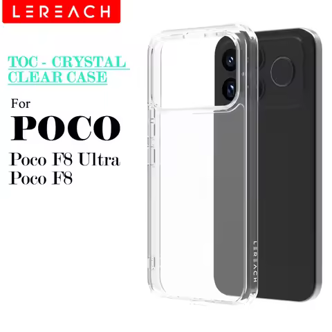 Lereach for Poco F8 Ultra Poco F8 Pro Transparent Crystal Phone Case TPU+Acrylic Shockproof Protecti
