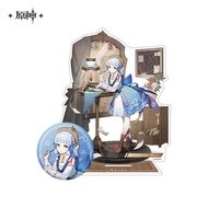 Official miHoYo Genshin Impact Kamisato Ayaka - Springbloom Missive Acrylic Standee and Badge Pin