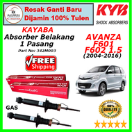 1 Pasang KAYABA KYB Rear Absorber Belakang - Toyota Avanza 1.3 F601 F602 2004-2006 F602 1.5 2006-201