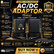 (READY STOCK) LEMAX (S69D) UNIVERSAL AC / DC ADAPTOR (500 ma) 1.5V / 3V / 4.5 / 6V / 7.5V / 9V / 12 