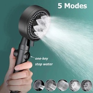 Large Shower Head 5 Mode High Pressure Water Saving Head Shower Set Bath Handheld Shower Head Handheld Powerful Shower