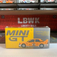Mini GT 187 Mercedes-Benz 190E 2.5-16 Evolution II 3 "Camel" 1990 Yellow Page 200 Invitational Kyala