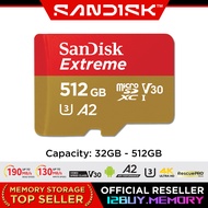 SanDisk Extreme MicroSD card UHS-I 190MB/s 32GB 64GB 128GB 256GB 512GB QXAV 12BUY.MEMORY