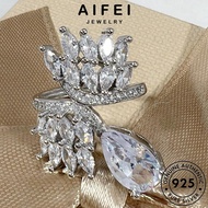 AIFEI JEWELRY Perempuan Creative Original Cincin Moissanite Silver Korean Women Diamond Adjustable Accessories Sterling Ring Wings For 純銀戒指 Perak 925 R918