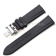 สายนาฬิกาข้อมือยาง20มม. 22มม. FKM สำหรับ Longines Master Hydroo Conquest สายนาฬิกา Chrono Longines S