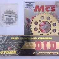 EX5 415 SPROCKET WITH 415 DID CHAIN SET