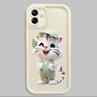 Case For Samsung Galaxy A04 M04 F04 A04E M13 5G Cute Tiger Phone Three-Color Silicone Soft Shell Ful