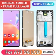 LCD TOUCHSCREEN SAMSUNG A73 5G+FRAME ORIGINAL AMOLED / SM A736