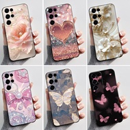 Printed Phone Case For Oukitel C61 / C61 PRO / C61 GT Soft Silicone Black Shell Cover Cute Flower Ca