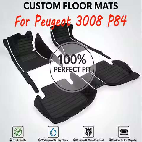 Car Floor Mats For Peugeot 3008 P84 2017~2023 Carpets Protective Pad Rugs Interior Car Accessories