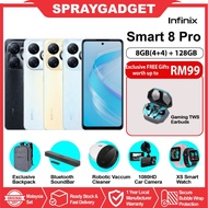 Infinix Smart 8 Pro / Infinix Smart 8 - 8GB(4+4)RAM + 128GB ROM🎁1 Year Infinix Malaysia Warranty