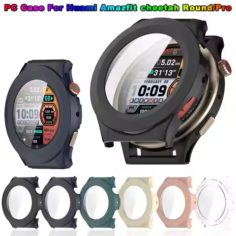 Tempered Glass Watch Case For Amazfit Cheetah Round Pro Smart Watch Bumper Screen Protector Cover Fi