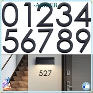 AMBER 4inch/10cm Door Label  Black Self-Adhesive For Home Mailbox Hotel Address 0 To 9