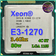 ซีพียู CPU Intel Xeon E3 1270 4คอ 8เทรด 80W LGA 1155 ฟรีซิลิโคน1ซอง (รุ่นเทียบเท่า i7-2600) USED a A
