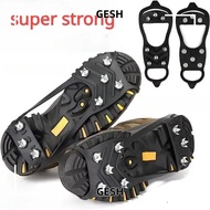 GESH 1 Pair Ice Gripper Spike, 5/8 Teeth Spike Shoes Crampons,  Universal Anti-Slip Spike Grips Clea