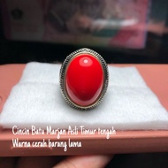 Cincin Batu Marjan Asli Laut Merah