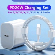 PD 20W watts Type C Adaptor Fast Charger (Type C to iOs) (Type C to Type C) Data Cable Fast Charger 
