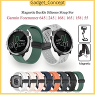 Strap for Garmin Forerunner 645  Forerunner 245 Forerunner 168 165 Forerunner 55 Magnetic Buckle Sil