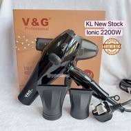 Authentic V&G Ionic Professional Hair Dryer 9821 Premium Hair Dryer 2200W for Saloon and Home use