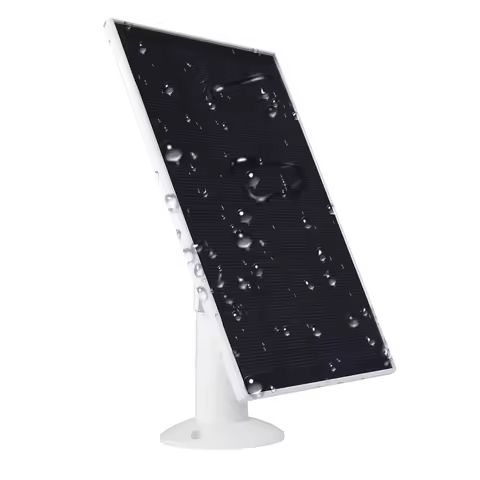 3W 6V Solar Charger 360° Adjustable Wall Mount Solar Cells with Micro USB +Type-C Converter for Ring