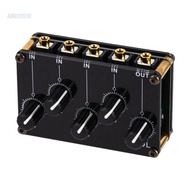 【3C】 Stereo Mini Mixer 4 Channel Mini  Mixer  Stereo Passive Mixer
