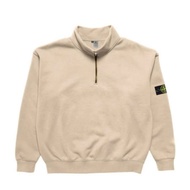 Sweather Jacket Turleneck basic Cotton Fleece Thick/Sweat Ziper long Sleeved/Halzip Emblem Stone ISl