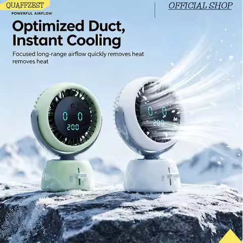 AI Face Tracking Mini Fan Smart Digital Display Portable Personal Cooling Fan for Outdoor Travel