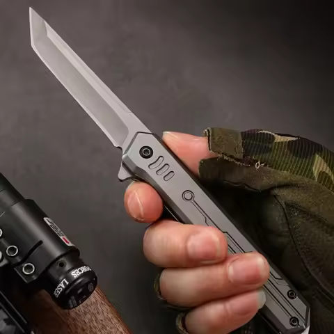 2024 New M390 Steel Folding Knife, High Hardness Pocket Knife with Sheath, Multi Knife EDC Survival 
