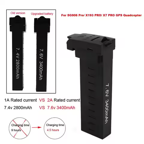 SG906 Pro 2 MAX XIL193 CSJ X7 RC Drone Original Battery 7.6V 3400mAh Quadcopter Spare Parts Accessor